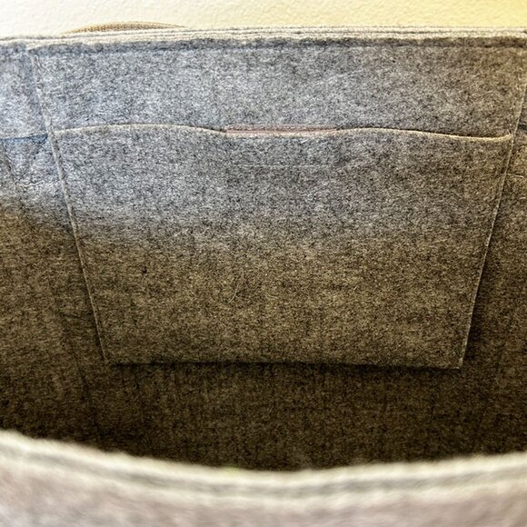 Grey Felt Tote Bag by Australian lifestyle brand kikki.K - Picture 15 of 16